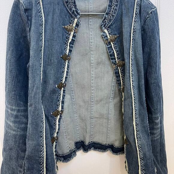 Reba Denim Jean Jacket Sz L - Picture 2 of 12